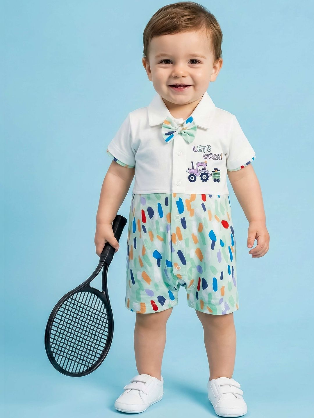 Pompidou Infants Boys Cotton Rompers