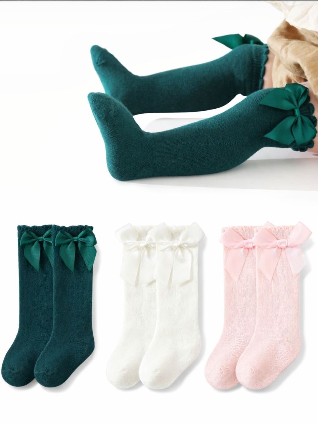 GUCHIGU Unisex Kids Pack of 3 Cotton Blend Knee Length Socks-picture-55