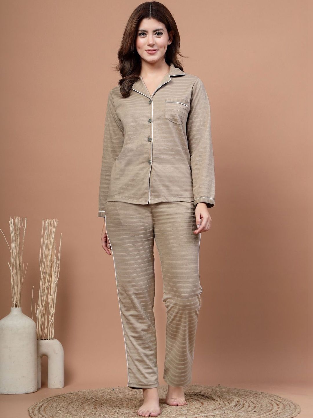 FABINALIV Women Striped Night suit-picture-18