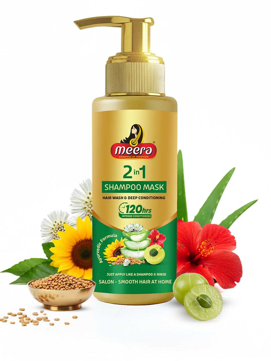 MEERA 2-in-1 Shampoo Mask with Ayurvedic Care for Smooth Hair100 g-image-17