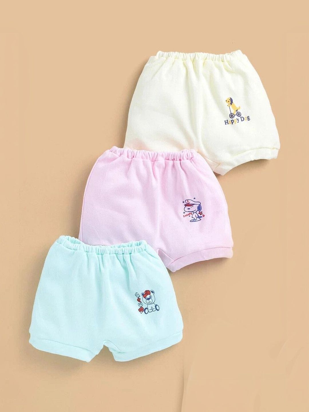 Teri Beri Pack of 3 Printed Assorted Cotton Blend Boy Shorts-picture-58