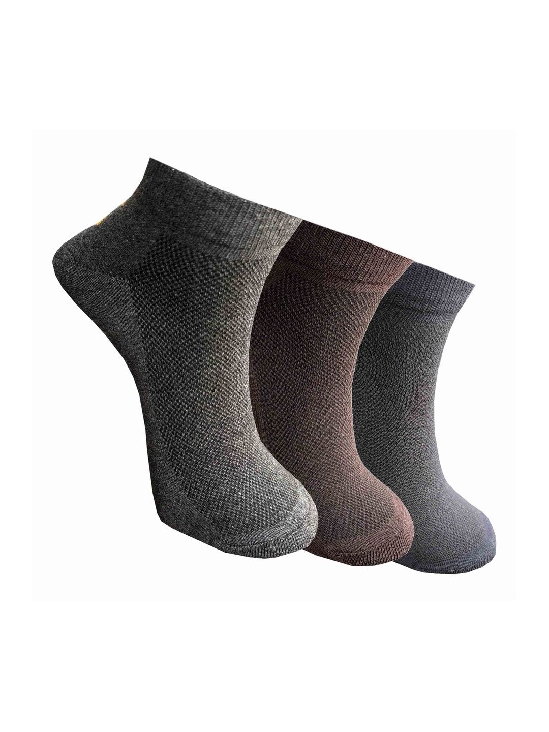 HRX by Hrithik Roshan Unisex Pack of 3 Cotton Blend Assorted Ankle Length Socks-picture-32