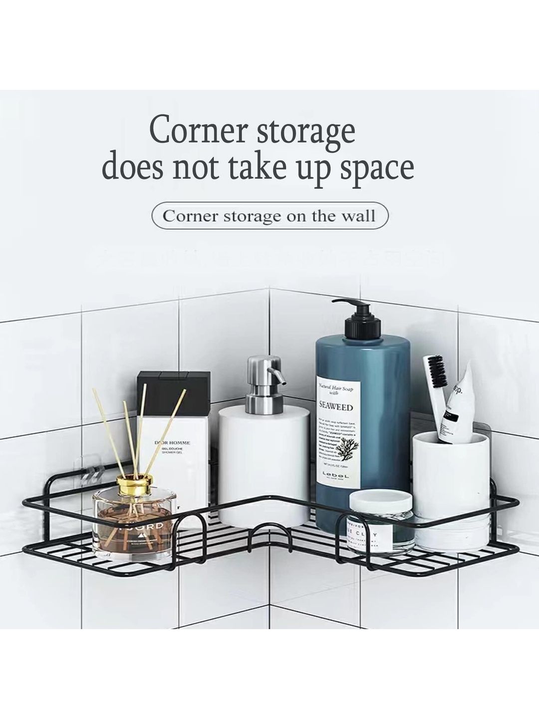 DXDT Black Multi-Purpose 2-Pcs Corner Shelves-image-18