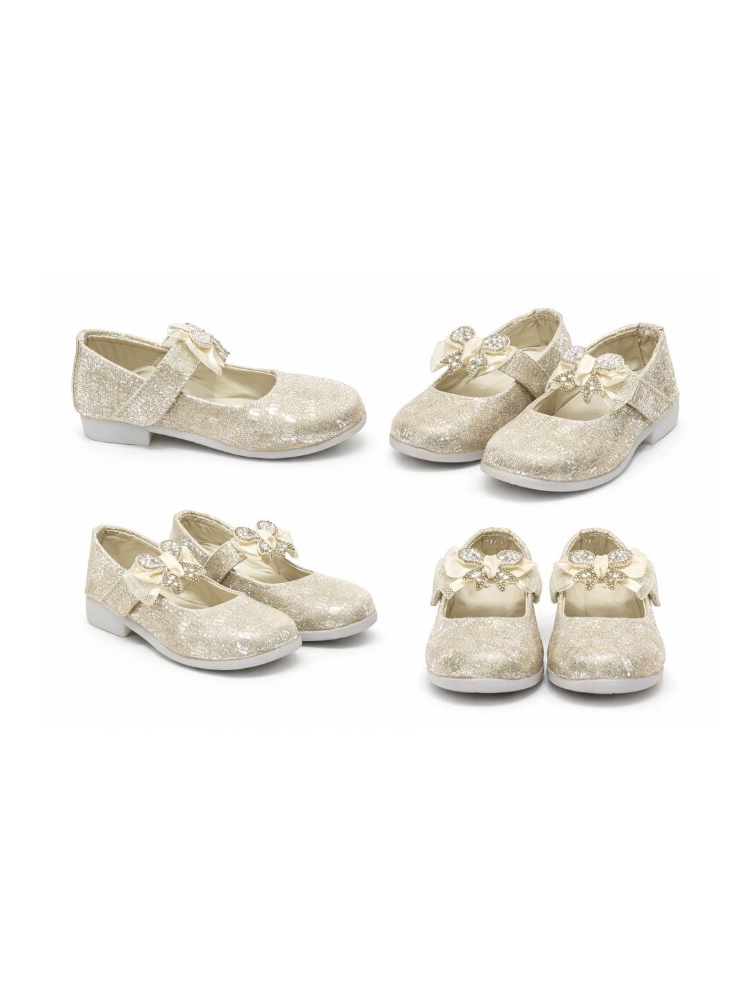 Footpedia Girls Embellished Party Bows Flats-picture-11
