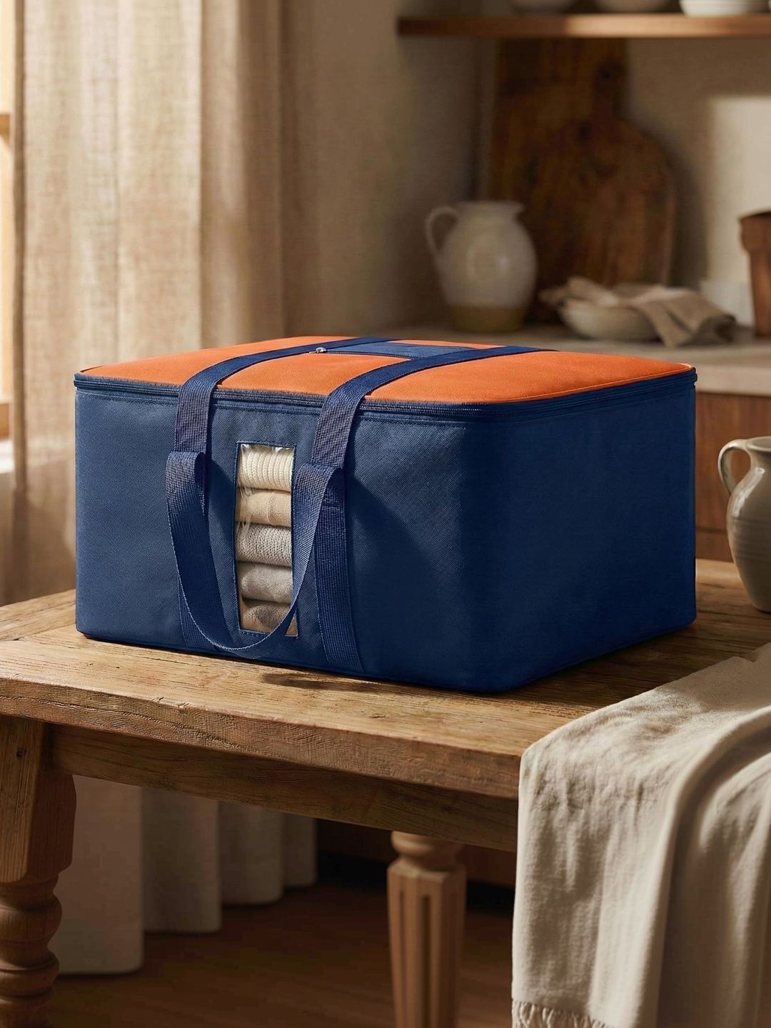 Easy Home Orange Set of 2 Regular Multi-Utility Organisers-picture-31