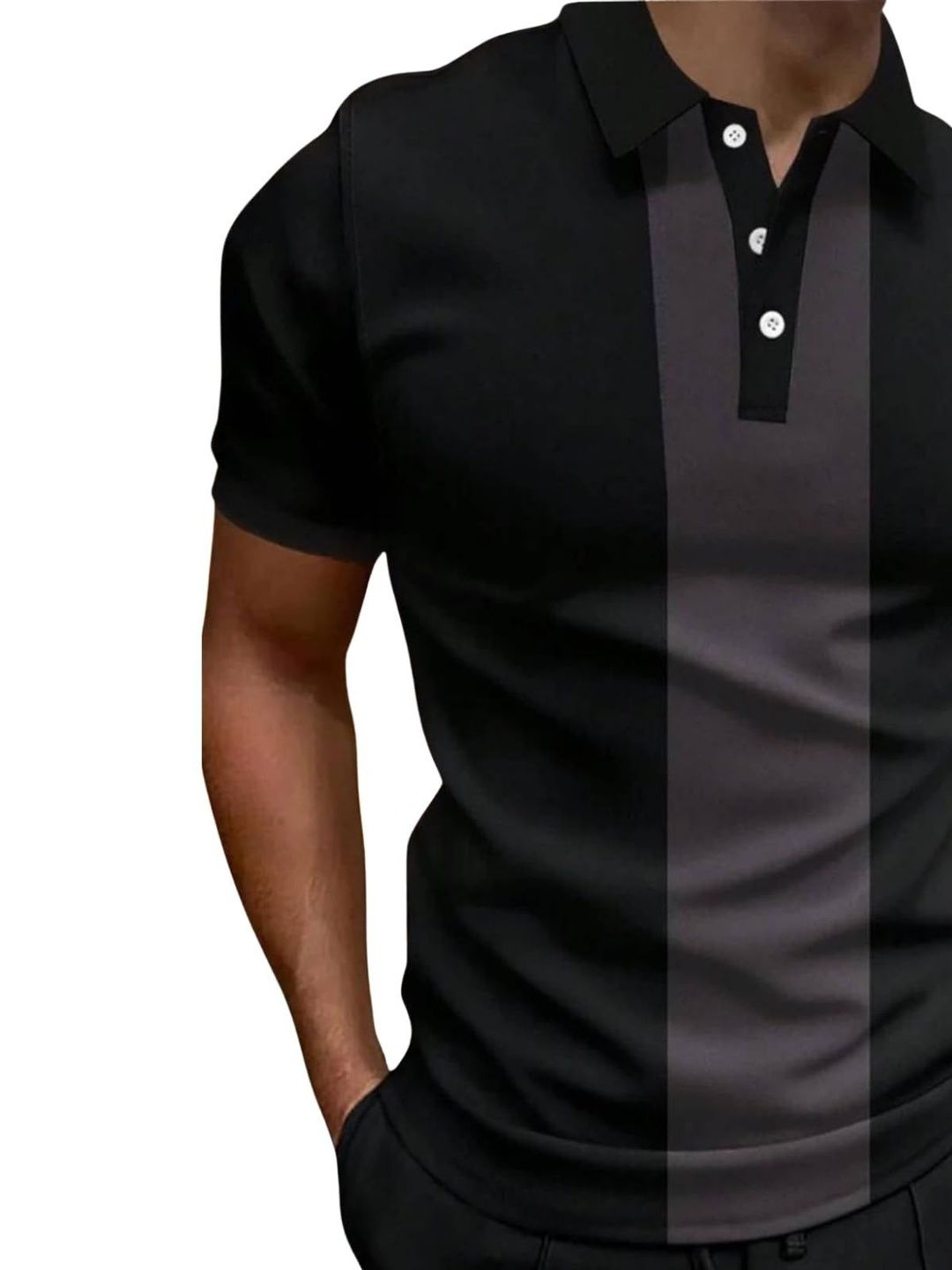 GARIMA KNITWEAR Men Colourblocked Polo Collar T-shirt-picture-10