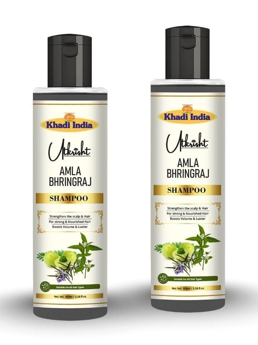 Utkrisht Set Of 2 Khadi Amla & Bhringraj Shampoo - 100 ml Each-image-8
