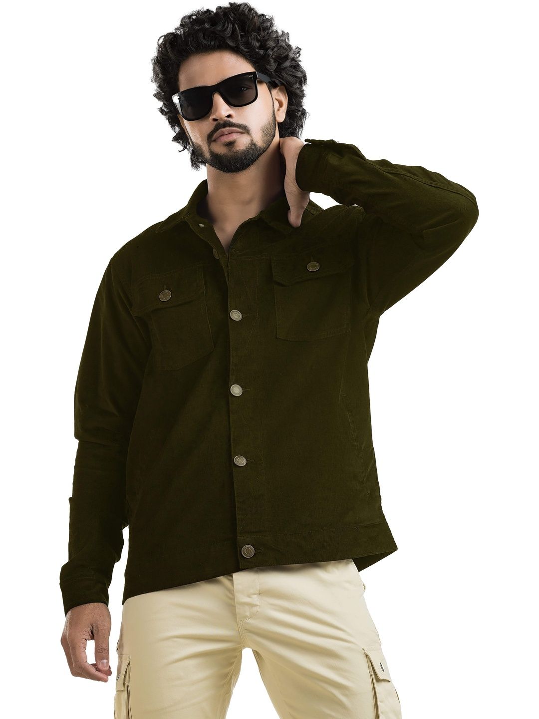BELANO Men Corduroy Lightweight Woven Jacket-picture-10