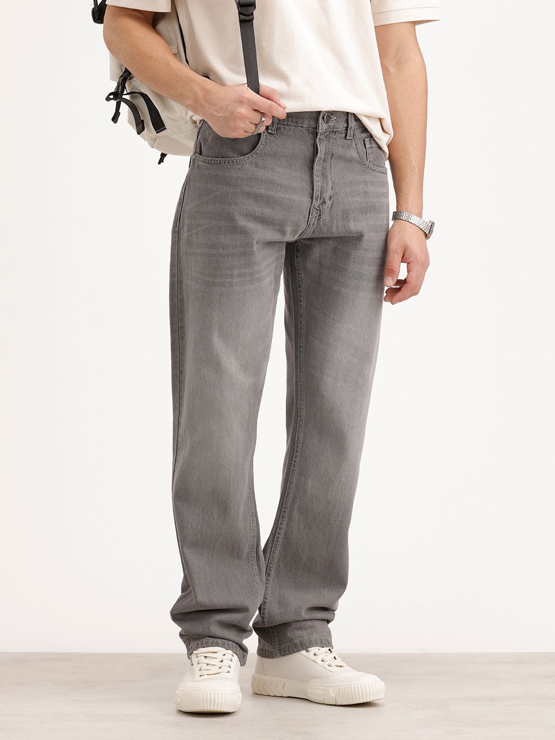 WROGN Men Anti-Fit Pure Cotton Jeans-picture-17
