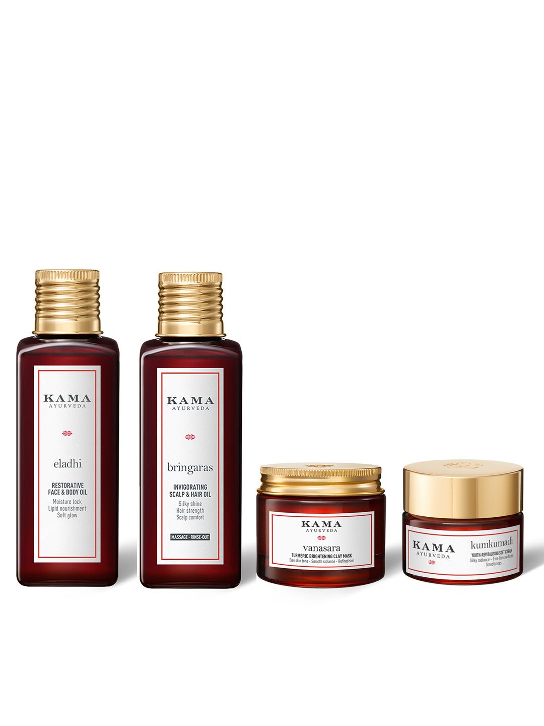 KAMA AYURVEDA Set of Soft Cream 15ml + Hair Oil 100ml + After Bath Oil 100ml + Mask 50ml-picture-41