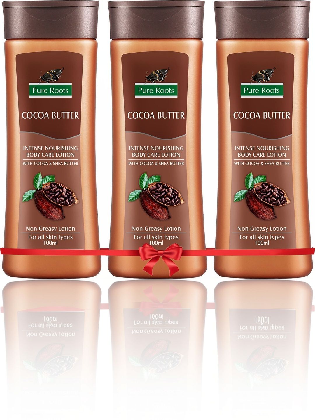 pure roots Set Of 3 Cocoa Butter Body Lotions - 100 ml Each-picture-16