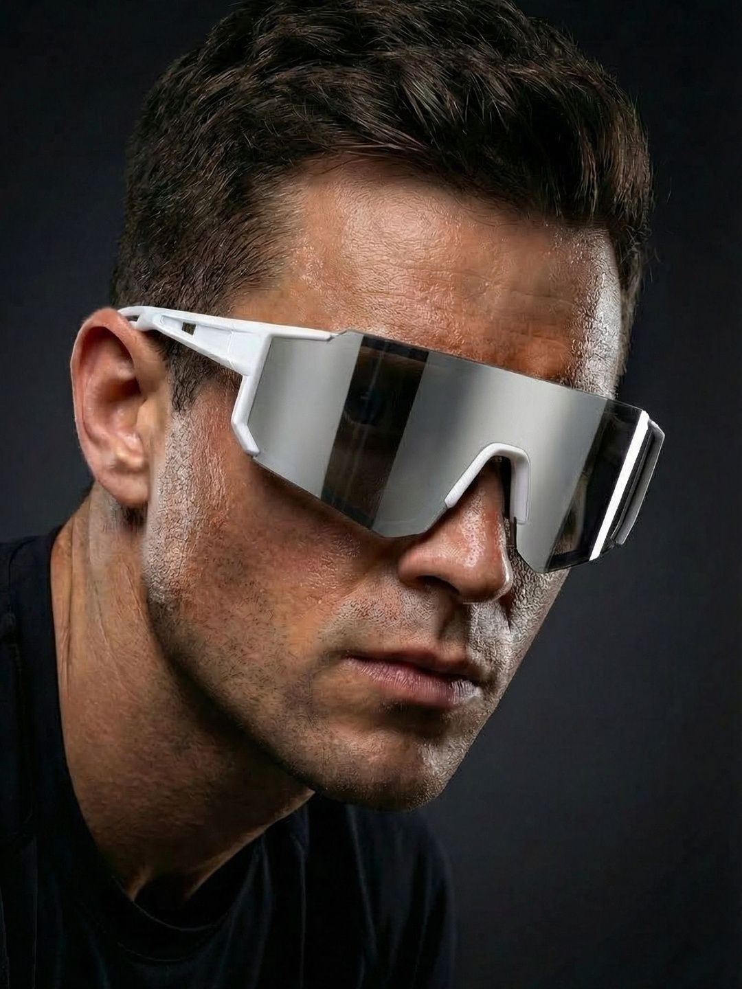 goglassic Unisex Grey Lens & White Rectangle Sunglasses with-image-45