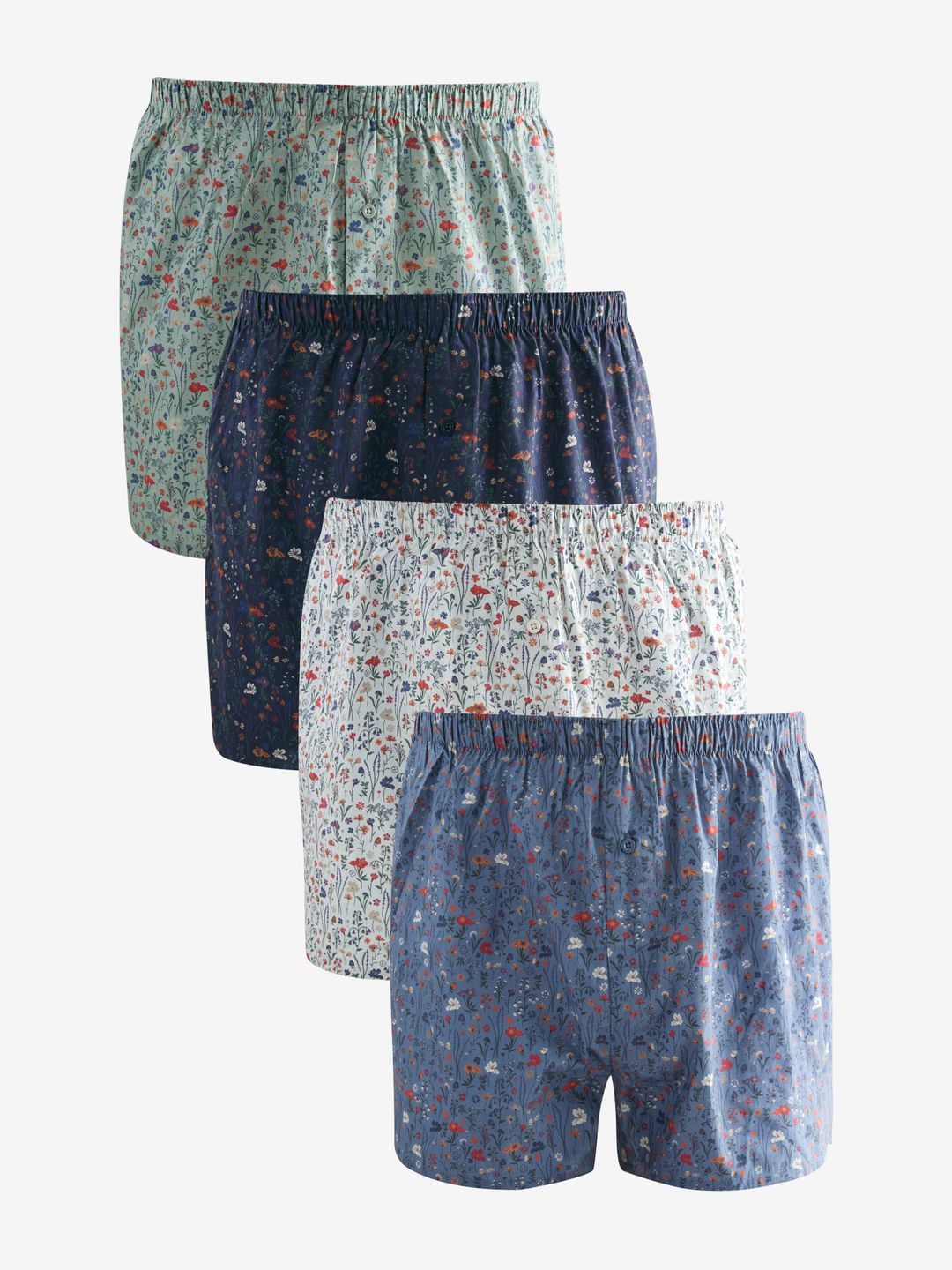 NEXT Men Pack Of 4 Pure Cotton Floral Printed Boxers-picture-29