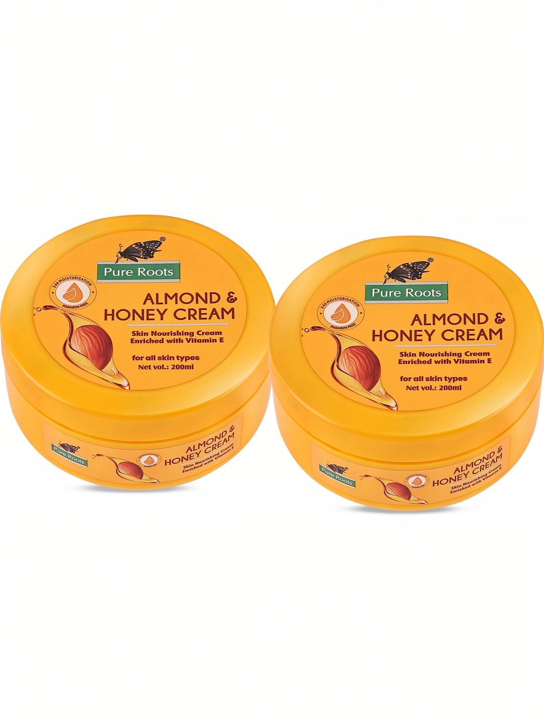 pure roots Set Of 2 Almond & Honey Cream Body Lotions - 200 ml Each-image-42