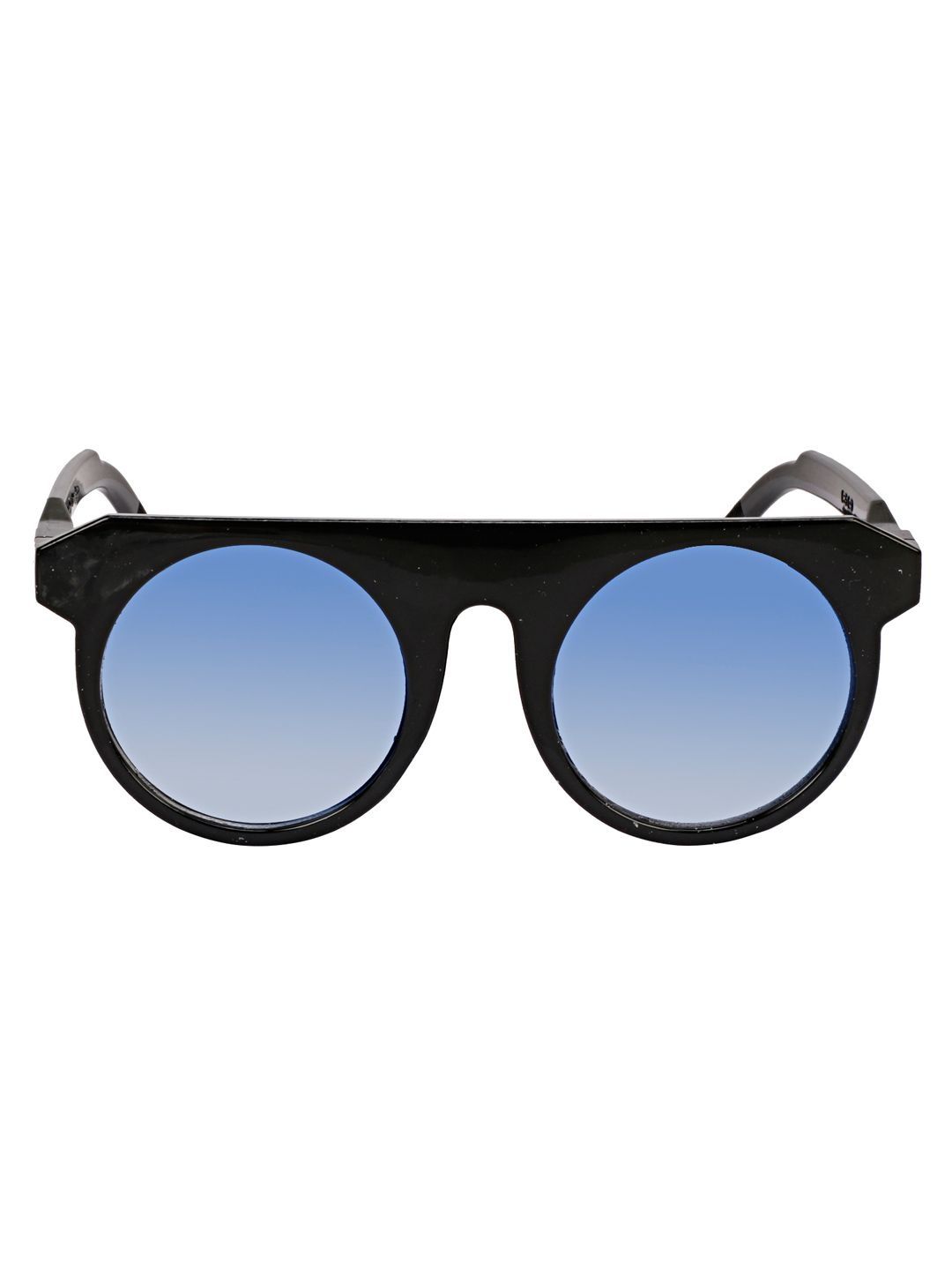 David Martin Men Blue Lens & Black Round Sunglasses with-image-22