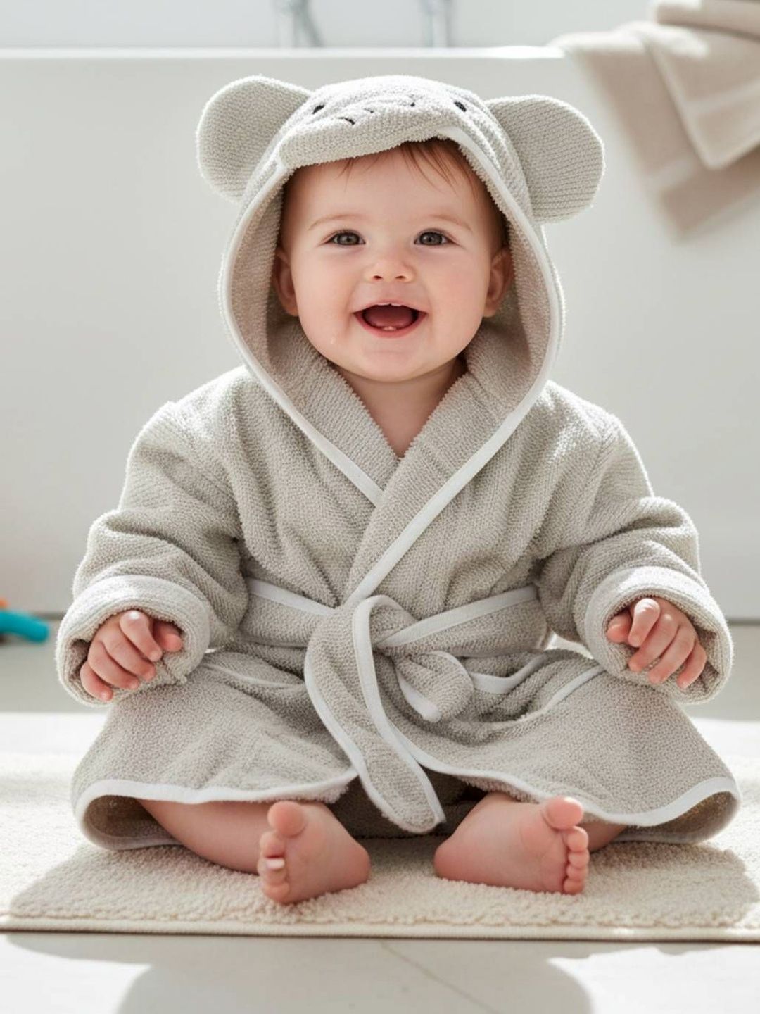Creeva Cuddle Infants Cotton Hooded Bath Robe & Wraps-picture-45