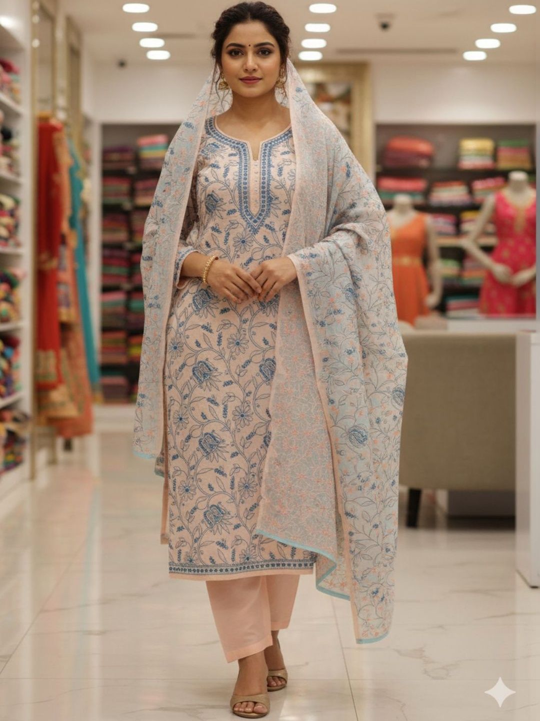 Silakaari Printed Pure Cotton Unstitched Dress Material-picture-18