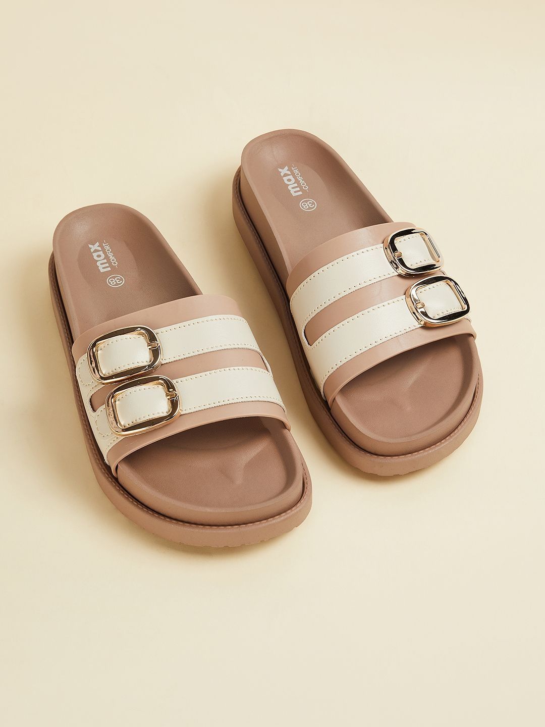 max Women Open Toe Flats with Buckles-picture-27