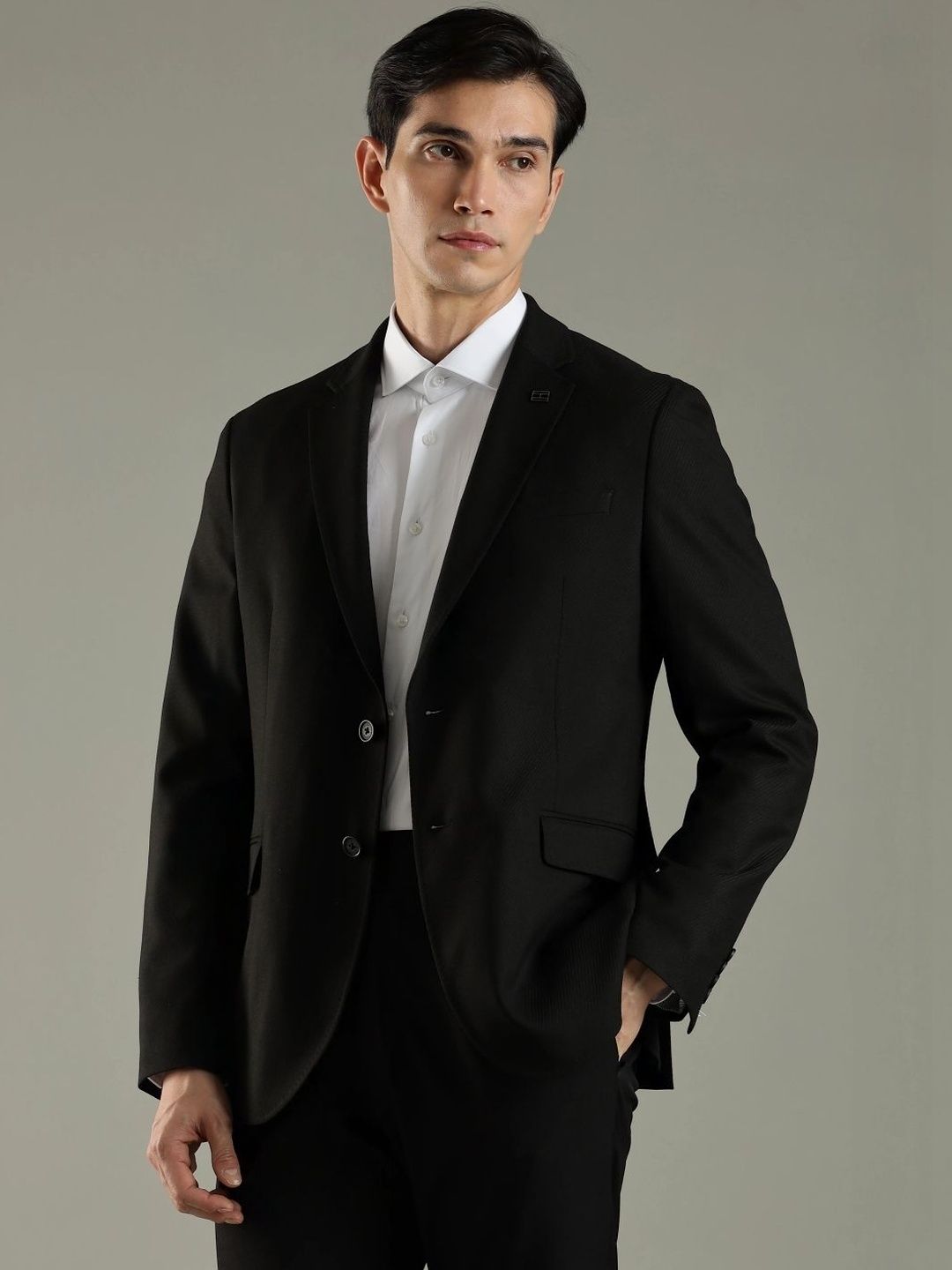 Tommy Hilfiger Notched Lapel Collar Single Breasted Blazer-picture-38