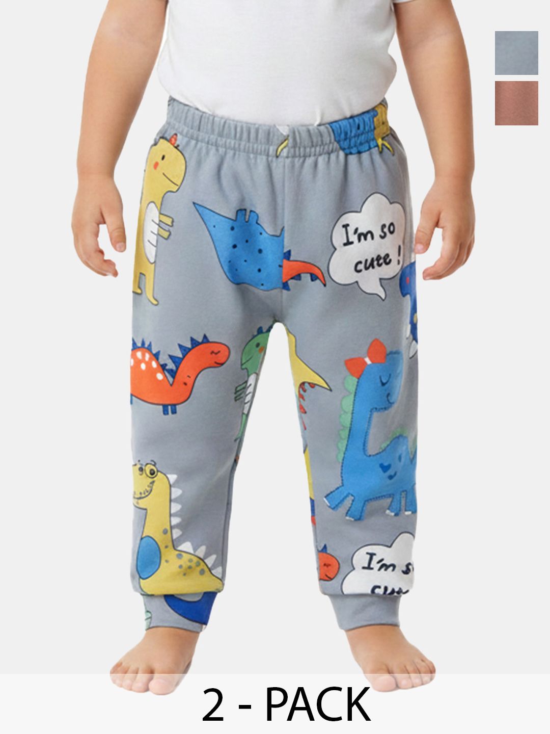 Bodycare Boys Set Of 2 Self Design Assorted Joggers-picture-30