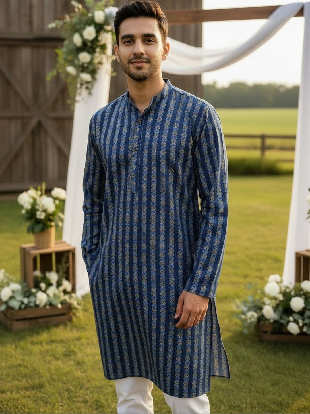 Anouk Men Printed Floral Kurta-picture-30