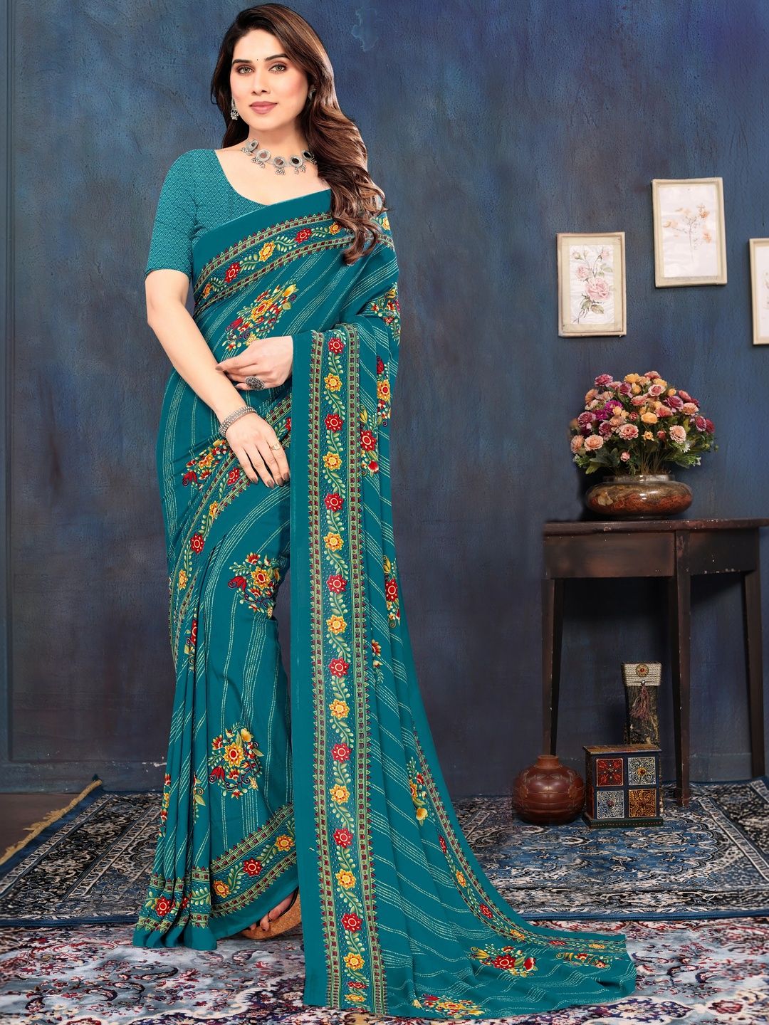 SHUBHSWAR Pure Georgette Fashion Saree-picture-15