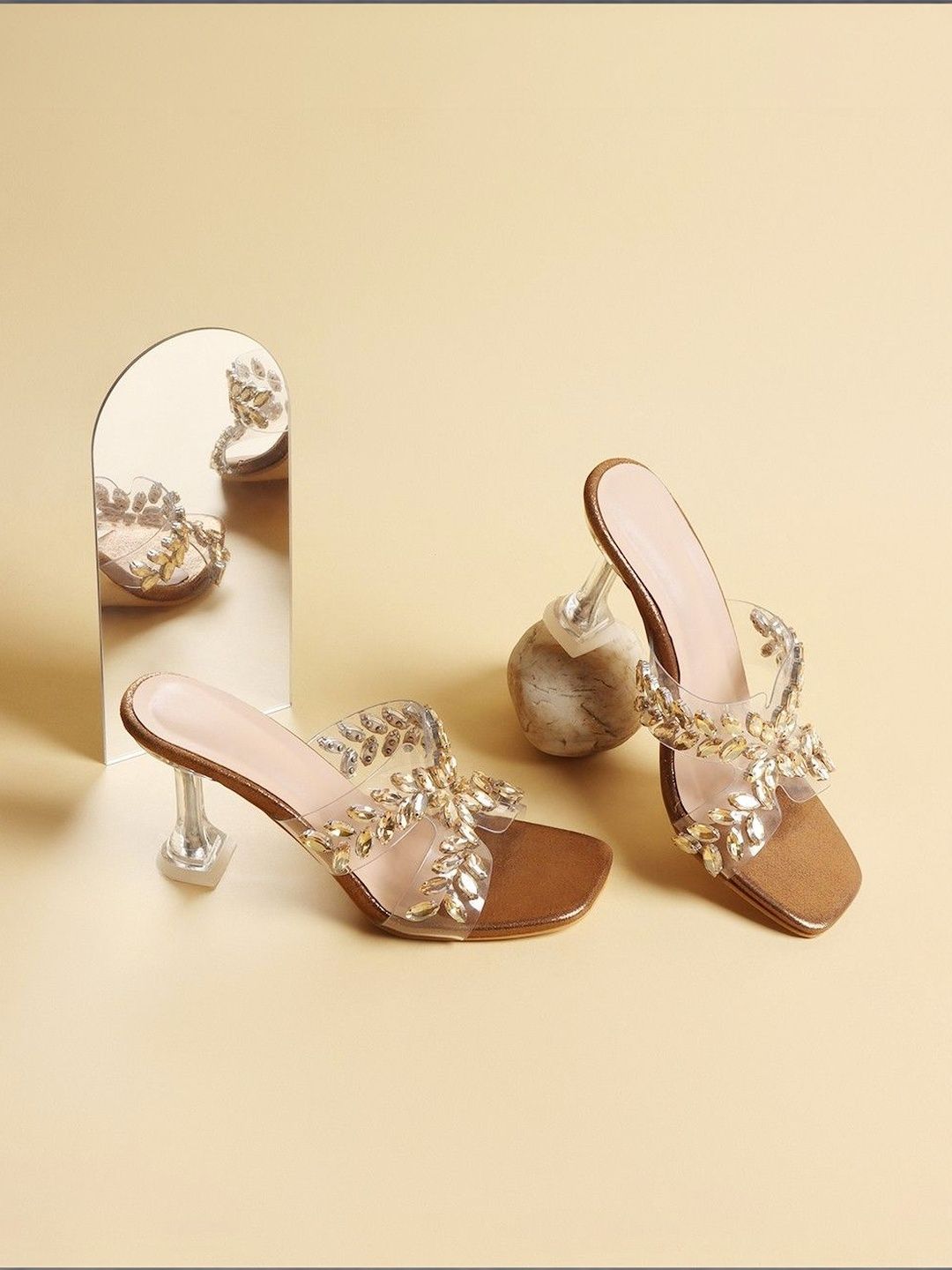 Street Style Store Embellished PU Party Block Mules-picture-40
