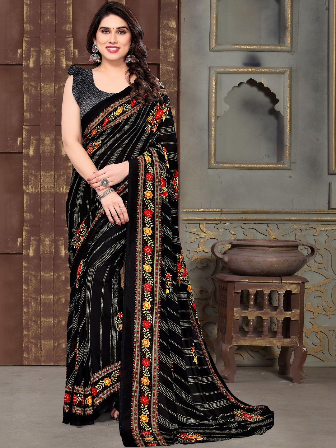 SHUBHSWAR Pure Georgette Fashion Saree-picture-55
