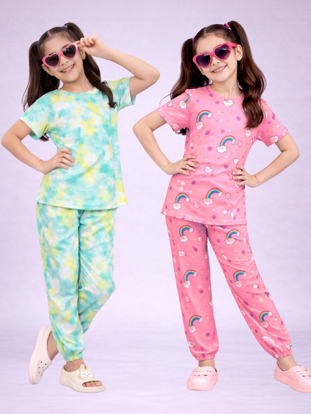 BAESD Girls Printed Short Sleeves Nightdress-image-24