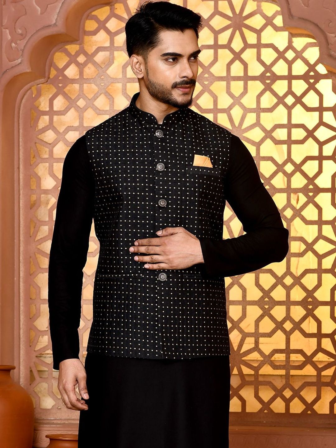 TRENDS OF ETHNIC Mandarin Collar Nehru Jackets-picture-26