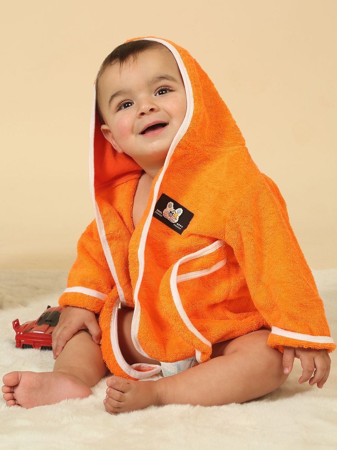 Creeva Cuddle Infants Cotton Hooded Bath Robe & Wraps-image-30
