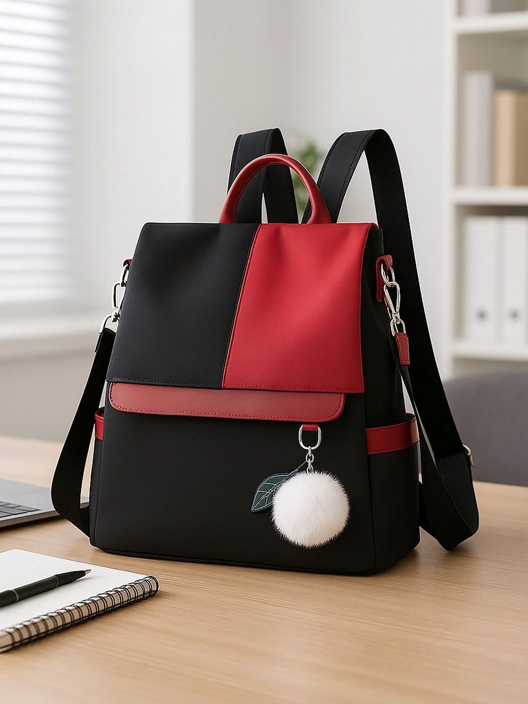 JAISOM Women Colourblocked Backpack-picture-18