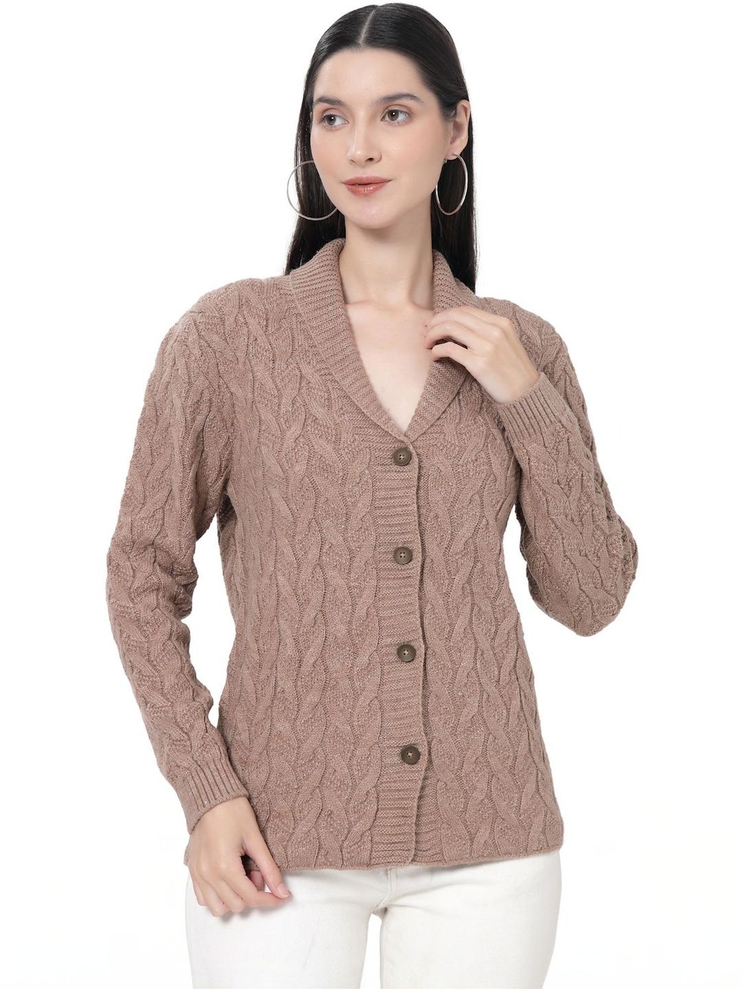 Kalt Women Cable Knit Cardigan-picture-34