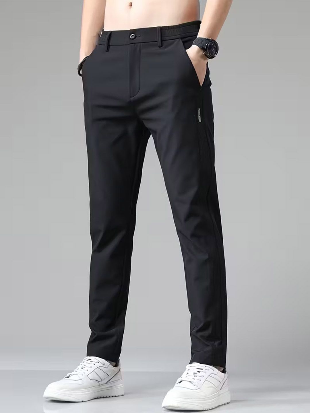 R.Code by The Roadster Life Co. Men High-Rise Trousers