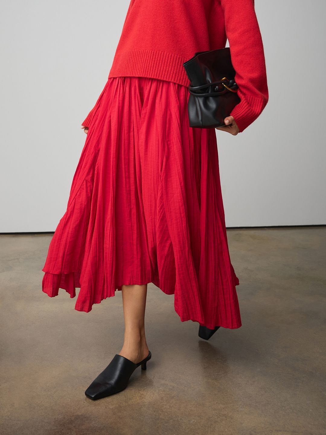 NEXT Women Gathers Midi A-Line Skirt-image-39