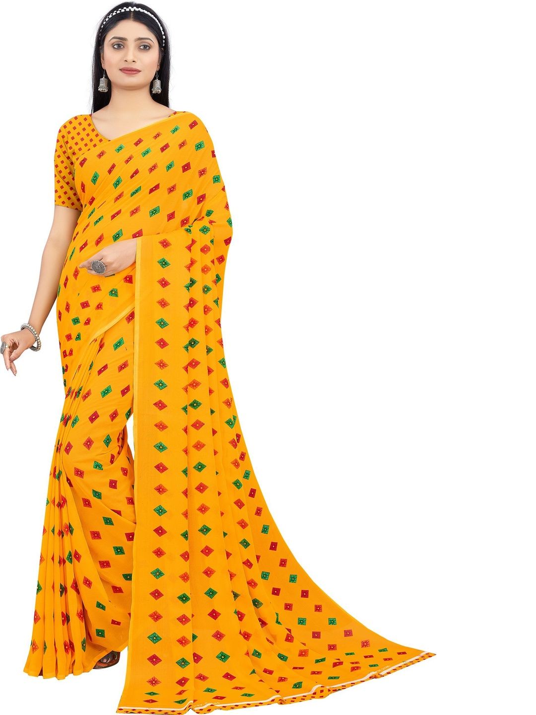 SHUBHSWAR Bandhani Pure Georgette Fashion Saree-picture-54