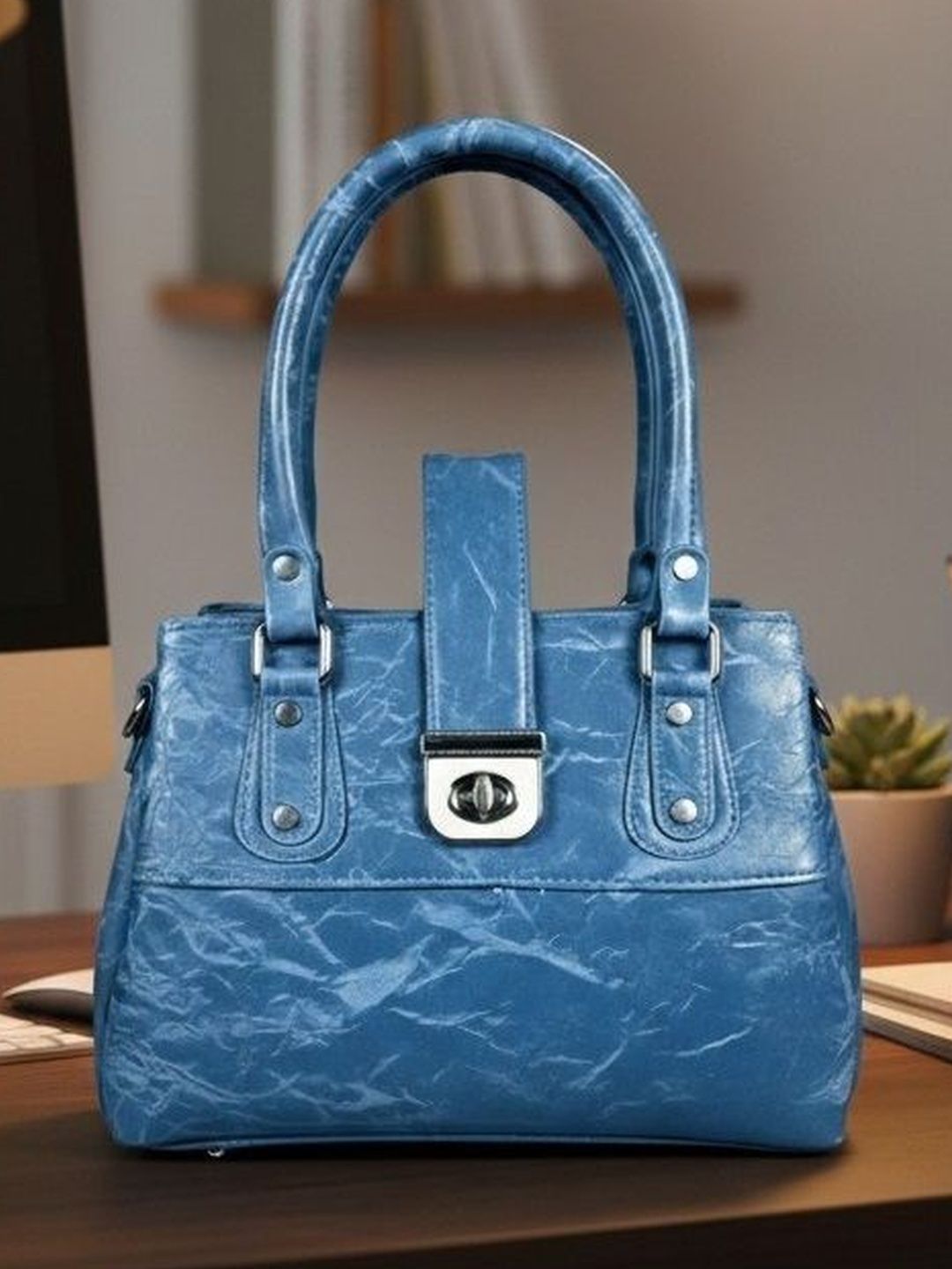 Elecsera Textured Structured Handheld Bag with Quilted-picture-24