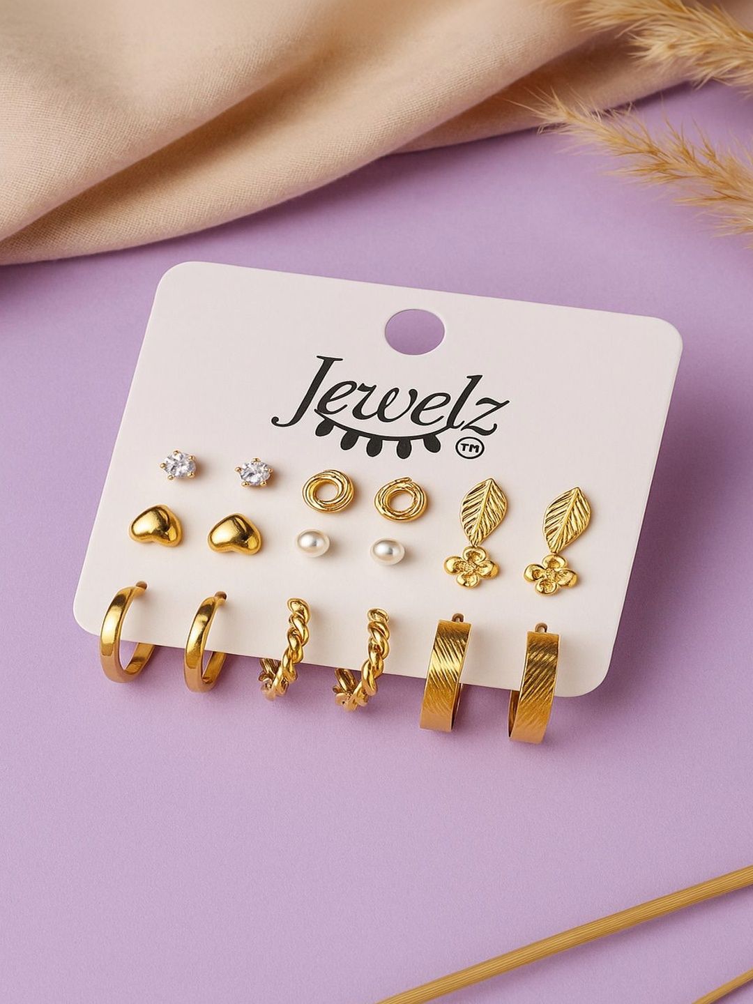 Jewelz Geometric Studs Earrings-picture-39