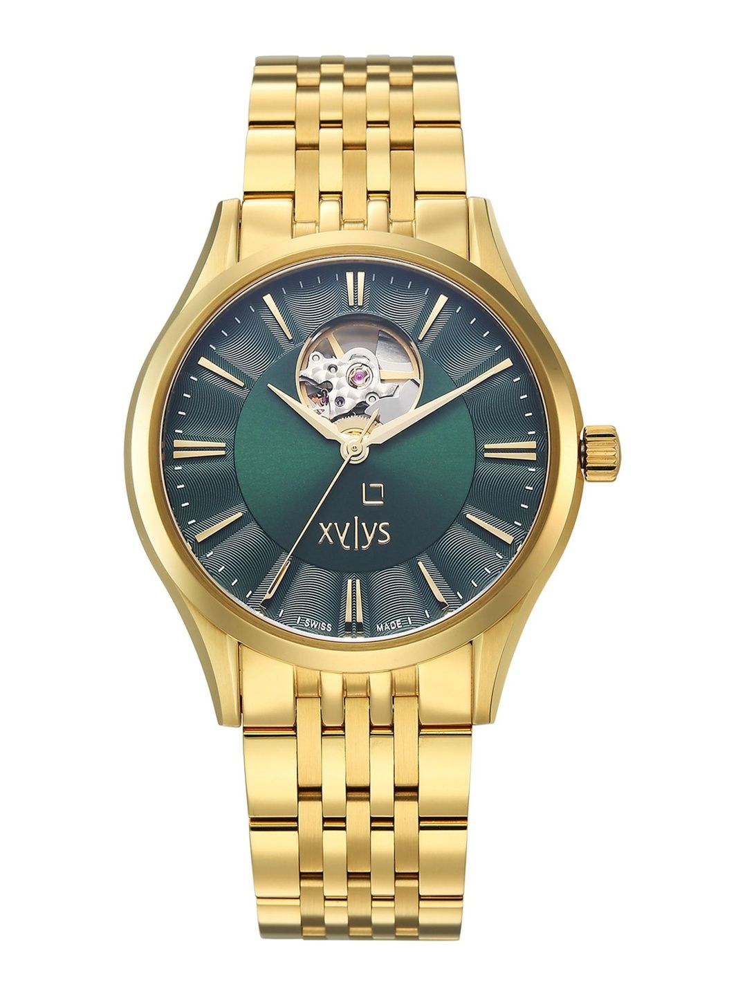Xylys Men Dial & Stainless Steel Bracelet Straps Automatic Motion Powered Watch 40069YM01-image-34