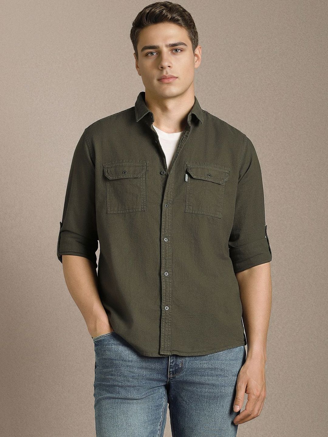 Louis Philippe Jeans Men Slim Fit Casual Shirt-picture-11