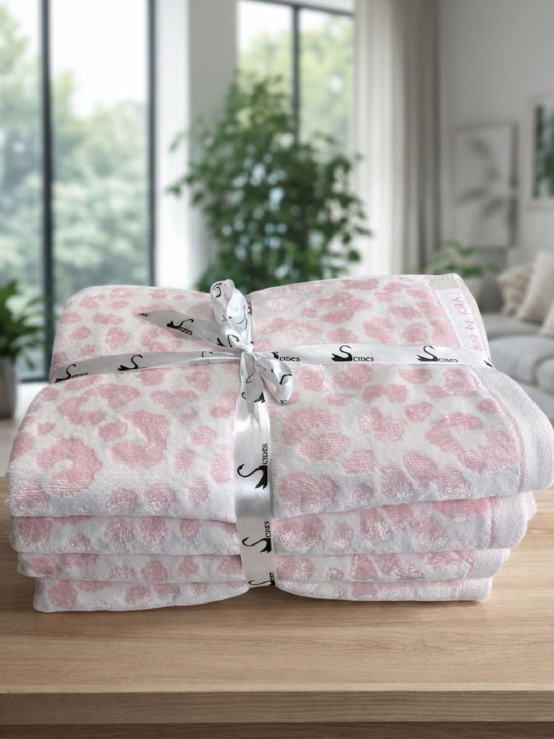 SENSES Pink 4 Piece Cotton 500 GSM Towel Set-image-0