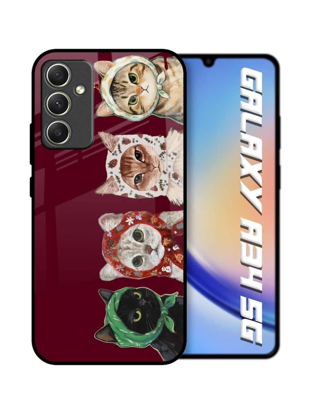 QRIOH Cartoon Characters Printed Samsung Galaxy A34 5G Back Case Mobile Accessories