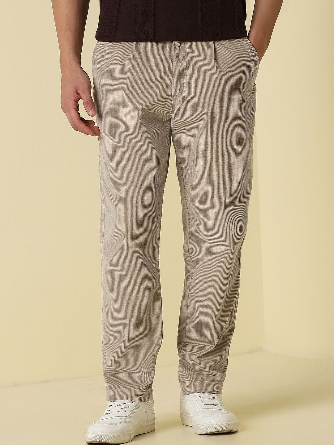 Allen Solly Men Pleated Trousers-image-37