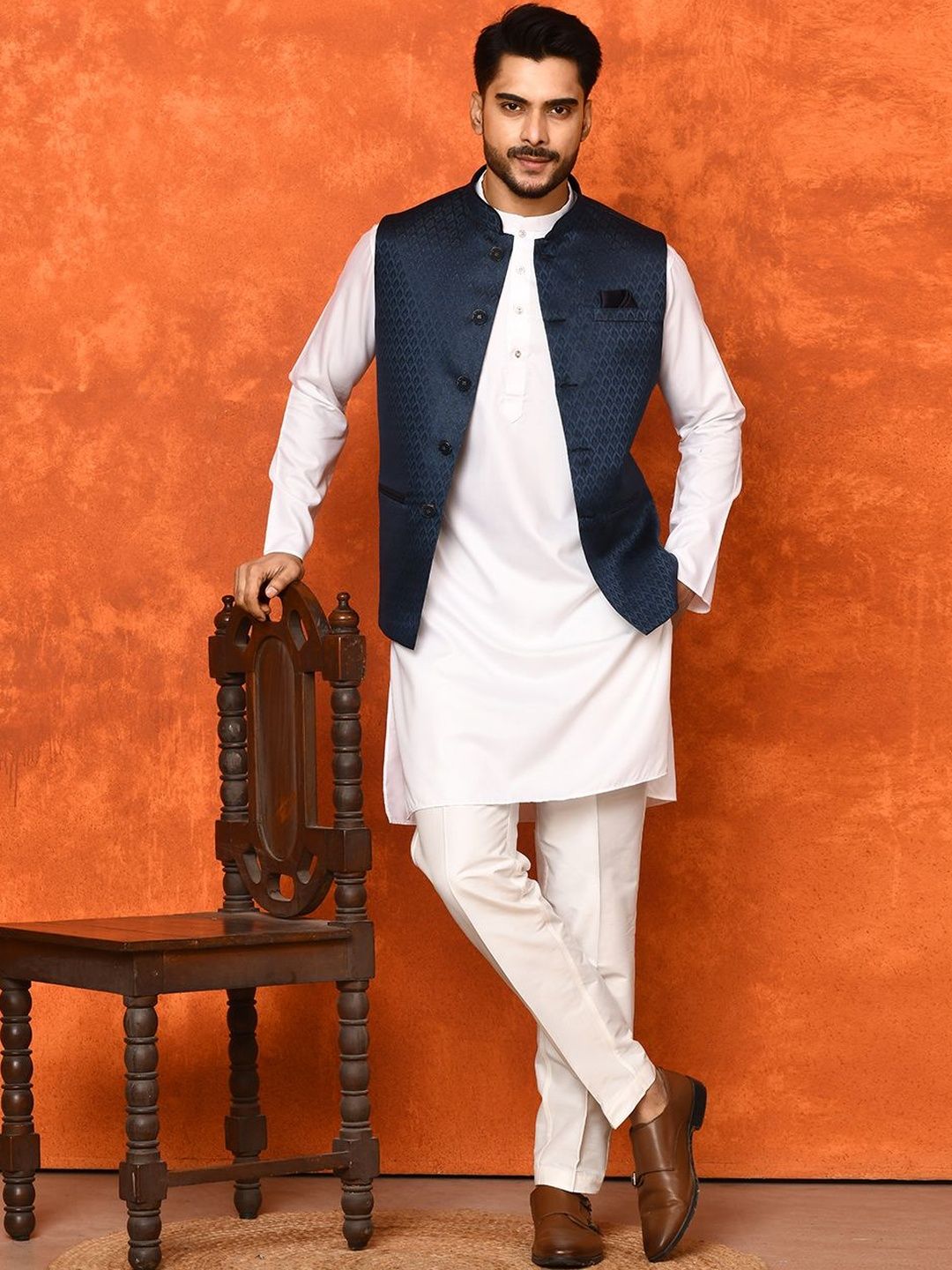 TRENDS OF ETHNIC Mandarin Collar Nehru Jackets-picture-18