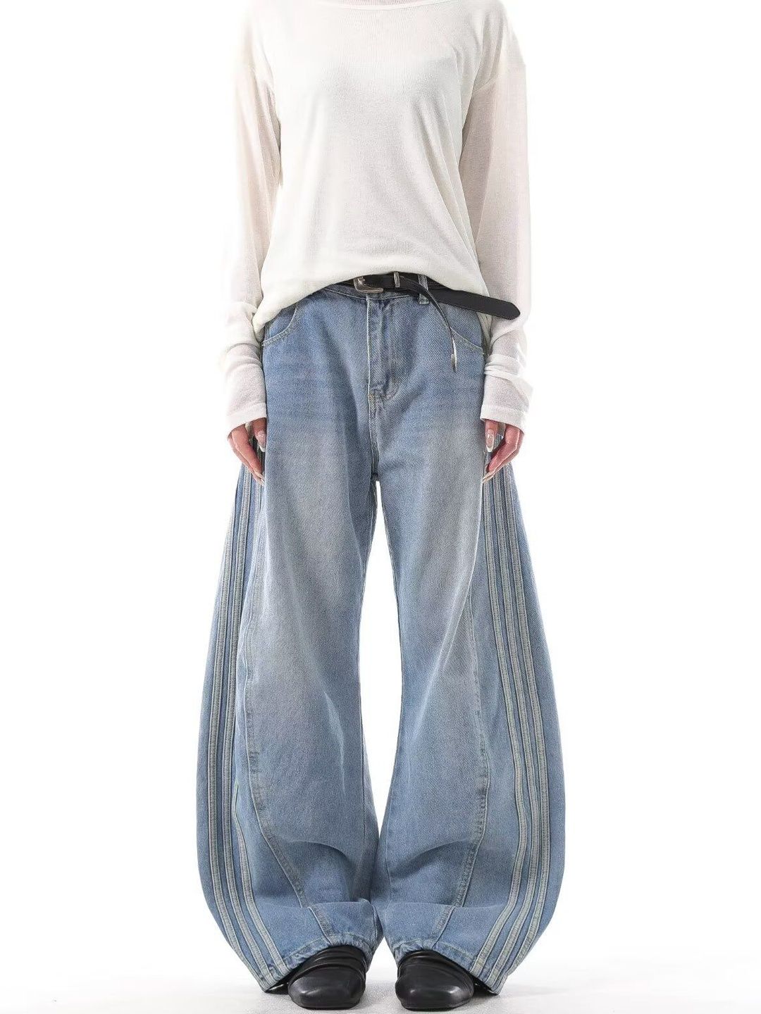 StyleCast x Revolte Men Wide Leg Mid-Rise Light Fade Jeans-picture-20