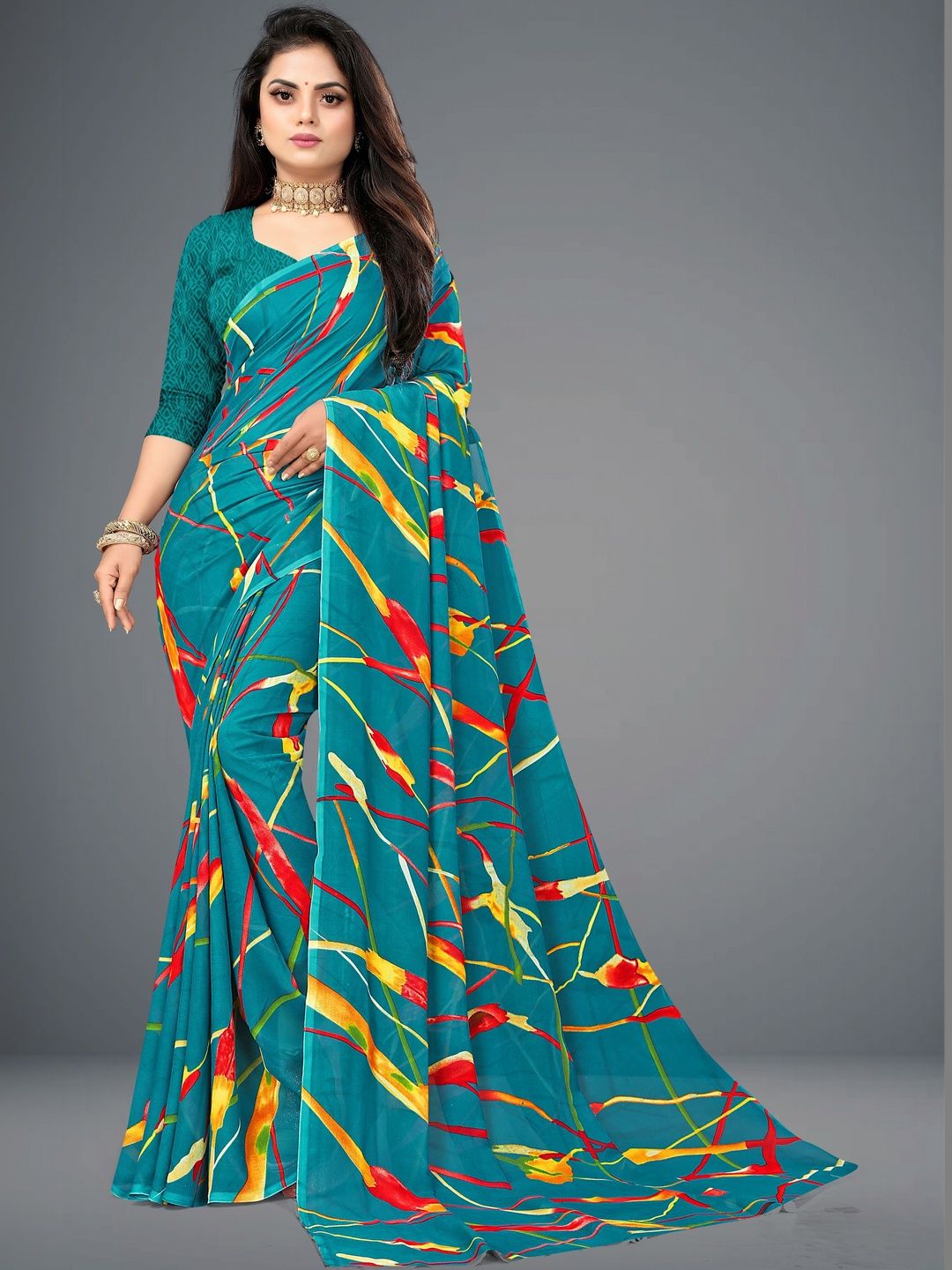 SHUBHSWAR Pure Georgette Fashion Saree-picture-17