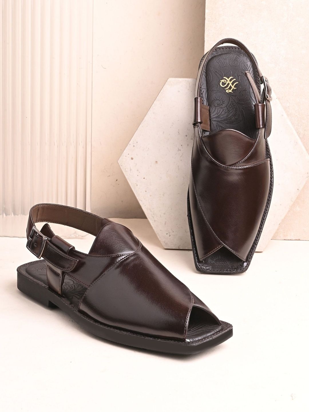House of Pataudi Men Buckle Comfort Sandals-picture-28