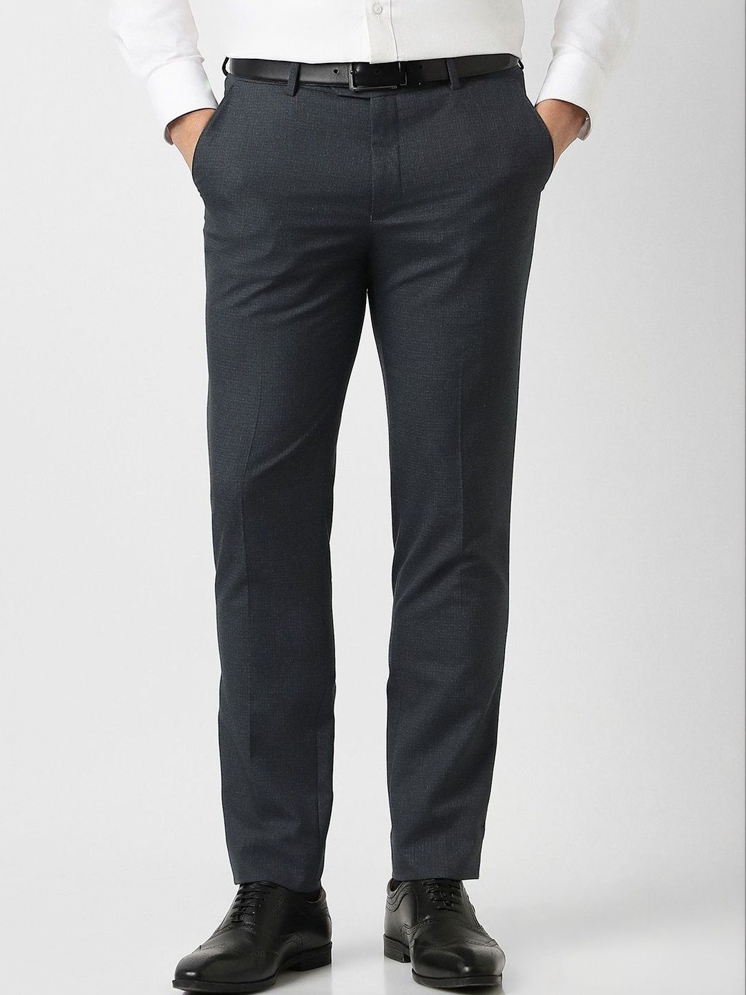 Peter England Men Slim Fit Trousers-picture-30