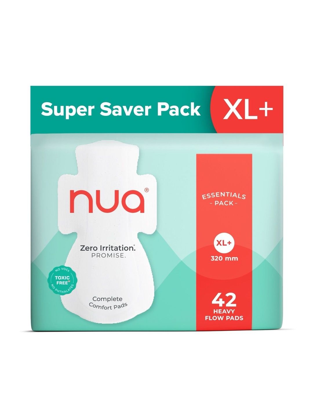 Nua Complete Comfort Sanitary Pads For Heavy Flow - 42 Pcs - XL+-image-4
