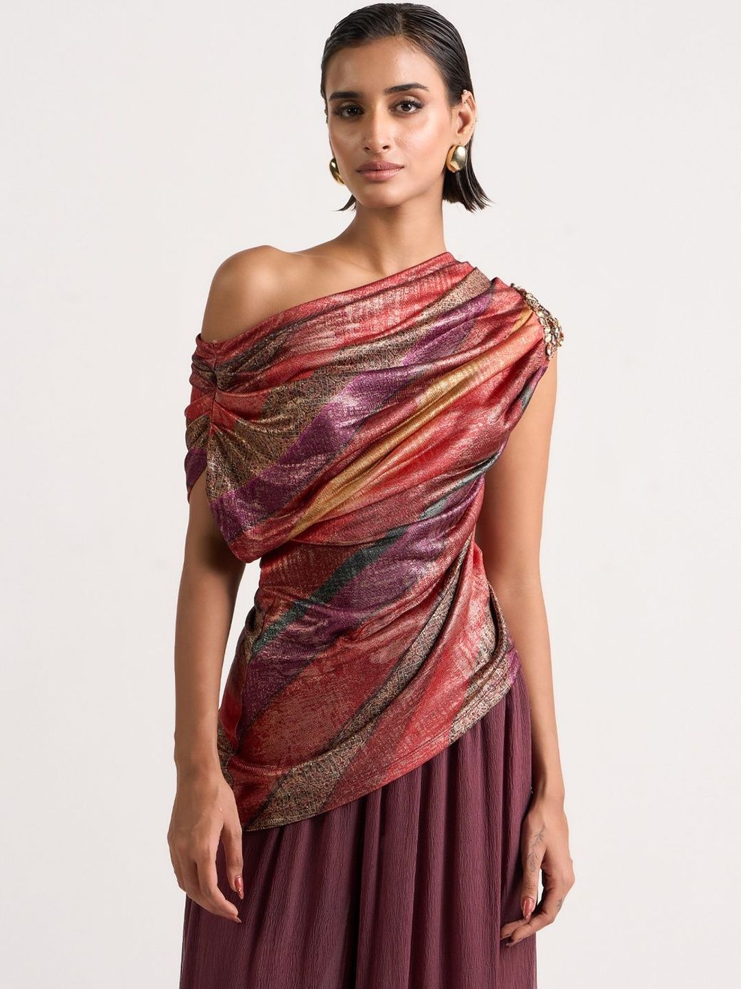 OTT Tarun Tahiliani Print One Shoulder Top-picture-38